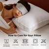 Bedsure Purewoven Hotel Pillows King Size Set of 2 with 100% Cotton Shell | Down Alternative Dual Chamber Construction Fill Gusseted Pillows for Fluffy Support, Ideal for Back & Stomach Sleepers(White)