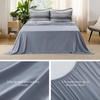 Bedsure Queen Comforter Set 7 Pieces, Grey Striped Bedding Set for All Seasons, Reversible, Cationic Dyeing Bed in a Bag with Comforter, Sheets, Pillowcases & Shams(21 – Dark Grey)