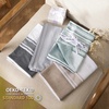Bedsure Queen Comforter Set 7 Pieces, Grey Striped Bedding Set for All Seasons, Reversible, Cationic Dyeing Bed in a Bag with Comforter, Sheets, Pillowcases & Shams(21 – Dark Grey)