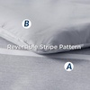 Bedsure Queen Comforter Set 7 Pieces, Grey Striped Bedding Set for All Seasons, Reversible, Cationic Dyeing Bed in a Bag with Comforter, Sheets, Pillowcases & Shams(01 – Grey)