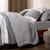 Bedsure Queen Comforter Set 7 Pieces, Grey Striped Bedding Set for All Seasons, Reversible, Cationic Dyeing Bed in a Bag with Comforter, Sheets, Pillowcases & Shams(20 – Frost Grey)