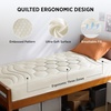 Bedsure Queen Mattress Pad – Quilted Fitted Mattress Topper Protector with 8-21 Inches Deep Pocket, Noiseless Breathable Bed Cover Padded, Machine Washable, White, 60×80 Inches(Beige)