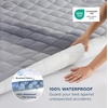 Bedsure Queen Mattress Protector, Quilted Waterproof Mattress Protector with Deep Pocket up to 22 Inches, Soft Breathable Noiseless Bed Pad Topper, Queen Bed Cover for Home, Bedroom, Hotel – White(Gray)
