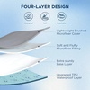 Bedsure Queen Mattress Protector, Quilted Waterproof Mattress Protector with Deep Pocket up to 22 Inches, Soft Breathable Noiseless Bed Pad Topper, Queen Bed Cover for Home, Bedroom, Hotel – White(Gray)