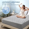 Bedsure Queen Mattress Protector, Quilted Waterproof Mattress Protector with Deep Pocket up to 22 Inches, Soft Breathable Noiseless Bed Pad Topper, Queen Bed Cover for Home, Bedroom, Hotel – White(Gray)