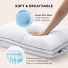 Bedsure Queen Pillows Set of 2 – Fluffy Bed Pillows for Sleeping, Hotel Quality, Diamond Quilted Design, Gusseted Supportive Down Alternative Filling for Back, Stomach, Side Sleepers