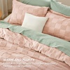 Bedsure Queen Size Comforter Set Beige, Boho Tufted Bed Set, Checkered Farmhouse-Style Distressed Vintage Bedding, 3 Pieces, 1 Plaid Geometric Comforter and 2 Pillow Shams(05 – Dusty Rose – Tufted Checkboard)