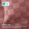 Bedsure Queen Size Comforter Set Beige, Boho Tufted Bed Set, Checkered Farmhouse-Style Distressed Vintage Bedding, 3 Pieces, 1 Plaid Geometric Comforter and 2 Pillow Shams(05 – Grayish Pink – Tufted Checkboard)