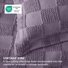 Bedsure Queen Size Comforter Set Beige, Boho Tufted Bed Set, Checkered Farmhouse-Style Distressed Vintage Bedding, 3 Pieces, 1 Plaid Geometric Comforter and 2 Pillow Shams(06 – Grayish Purple – Tufted Checkboard)