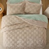Bedsure Queen Size Comforter Set Beige, Boho Tufted Bed Set, Checkered Farmhouse-Style Distressed Vintage Bedding, 3 Pieces, 1 Plaid Geometric Comforter and 2 Pillow Shams(01 – Khaki – Tufted Checkboard)
