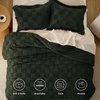 Bedsure Queen Size Comforter Set Beige, Boho Tufted Bed Set, Checkered Farmhouse-Style Distressed Vintage Bedding, 3 Pieces, 1 Plaid Geometric Comforter and 2 Pillow Shams(02 – Dark Olive Green – Tufted Checkboard)