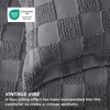Bedsure Queen Size Comforter Set Beige, Boho Tufted Bed Set, Checkered Farmhouse-Style Distressed Vintage Bedding, 3 Pieces, 1 Plaid Geometric Comforter and 2 Pillow Shams(04 – Dark Grey – Tufted Checkboard)