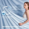 Bedsure Summer Cooling Blanket Queen Size for Hot Sleepers with Sports Mesh Design, Arc-Chill Q-Max 0.4 Lightweight Breathable Ice Cold Blanket for Night Sweats, 90 x 90 Inches, Mesh Grey(Mesh Blue)