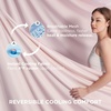 Bedsure Summer Cooling Blanket Queen Size for Hot Sleepers with Sports Mesh Design, Arc-Chill Q-Max 0.4 Lightweight Breathable Ice Cold Blanket for Night Sweats, 90 x 90 Inches, Mesh Grey(Mesh Pink)