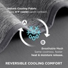 Bedsure Summer Cooling Blanket Queen Size for Hot Sleepers with Sports Mesh Design, Arc-Chill Q-Max 0.4 Lightweight Breathable Ice Cold Blanket for Night Sweats, 90 x 90 Inches, Mesh Grey(Mesh Grey)