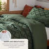 Bedsure Twin XL Comforter Set – White Comforter, Boho Tufted Distressed Vintage Bedding for Kids, 2 Pieces Farmhouse-Style Bed Set for All Seasons, Fluffy Soft Bedding with 1 Pillow Sham(02 – Olive Green)