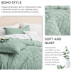 Bedsure Twin XL Comforter Set – White Comforter, Boho Tufted Distressed Vintage Bedding for Kids, 2 Pieces Farmhouse-Style Bed Set for All Seasons, Fluffy Soft Bedding with 1 Pillow Sham(12 – Sage Green)