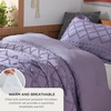 Bedsure Twin XL Comforter Set – White Comforter, Boho Tufted Distressed Vintage Bedding for Kids, 2 Pieces Farmhouse-Style Bed Set for All Seasons, Fluffy Soft Bedding with 1 Pillow Sham(13 – Grayish Purple)