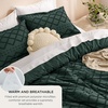 Bedsure Twin XL Comforter Set – White Comforter, Boho Tufted Distressed Vintage Bedding for Kids, 2 Pieces Farmhouse-Style Bed Set for All Seasons, Fluffy Soft Bedding with 1 Pillow Sham(11 – Forest Green)