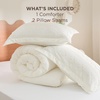 Bedsure Twin XL Comforter Set – White Comforter, Boho Tufted Distressed Vintage Bedding for Kids, 2 Pieces Farmhouse-Style Bed Set for All Seasons, Fluffy Soft Bedding with 1 Pillow Sham(07 – White – Wave Like)