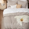 Bedsure Twin XL Comforter Set – White Comforter, Boho Tufted Distressed Vintage Bedding for Kids, 2 Pieces Farmhouse-Style Bed Set for All Seasons, Fluffy Soft Bedding with 1 Pillow Sham(21 – Linen)