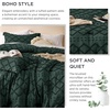 Bedsure Twin XL Comforter Set – White Comforter, Boho Tufted Distressed Vintage Bedding for Kids, 2 Pieces Farmhouse-Style Bed Set for All Seasons, Fluffy Soft Bedding with 1 Pillow Sham(11 – Forest Green)