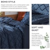 Bedsure Twin XL Comforter Set – White Comforter, Boho Tufted Distressed Vintage Bedding for Kids, 2 Pieces Farmhouse-Style Bed Set for All Seasons, Fluffy Soft Bedding with 1 Pillow Sham(05 – Navy)