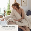 Bedsure Twin XL Comforter Set – White Comforter, Boho Tufted Distressed Vintage Bedding for Kids, 2 Pieces Farmhouse-Style Bed Set for All Seasons, Fluffy Soft Bedding with 1 Pillow Sham(06 – Beige)