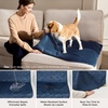 Bedsure Waterproof Couch Cover for Sofa and Dogs Quick Drying, 52x82IN | Waterproof Blanket Washable for Large Dogs Couch Sofa Bed Cozy, Lightweight Furniture Protector for Pet Cat, Ash Grey(Navy)
