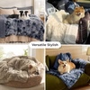 Bedsure Waterproof Dog Blankets for Large Dogs, Fluffy Faux Fur, 60×80″ | Plush Fuzzy Reversible Pet Blankets for Couch and Bed, Soft Calming Throw Blanket Washable, Dog Gift, Twin Size,Tie-dye Navy(Light Brown)