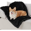 Bedsure Waterproof Dog Blankets for Large Dogs, Fluffy Faux Fur, 60×80″ | Plush Fuzzy Reversible Pet Blankets for Couch and Bed, Soft Calming Throw Blanket Washable, Dog Gift, Twin Size,Tie-dye Navy(Black)