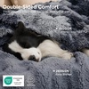 Bedsure Waterproof Dog Blankets for Large Dogs, Fluffy Faux Fur, 60×80″ | Plush Fuzzy Reversible Pet Blankets for Couch and Bed, Soft Calming Throw Blanket Washable, Dog Gift, Twin Size,Tie-dye Navy(Tie-dye Grey)