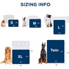 Bedsure Waterproof Dog Blankets for Large Dogs, Fluffy Faux Fur, 60×80″ | Plush Fuzzy Reversible Pet Blankets for Couch and Bed, Soft Calming Throw Blanket Washable, Dog Gift, Twin Size,Tie-dye Navy(Cream)