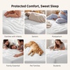 Bedsure Waterproof Mattress Protector Queen Size – Quilted Fitted Waterproof Mattress Pad Topper with 8-21 Inches Deep Pocket, Noiseless Bed Cover Padded, Machine Washable,White, 60×80 Inches(White)