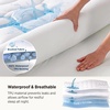 Bedsure Waterproof Mattress Protector Queen Size – Quilted Fitted Waterproof Mattress Pad Topper with 8-21 Inches Deep Pocket, Noiseless Bed Cover Padded, Machine Washable,White, 60×80 Inches(White)