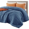 Bedsure Comforter Duvet Insert – Quilted Comforters Queen Size, All Season Duvet, GentleSoft Down Alternative Bedding Blanket, with 8 Tabs, Gifts for Women/Men, White, Queen 88 x 88 Inches(Dusty Blue)