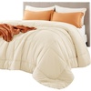 Bedsure Comforter Duvet Insert – Quilted Comforters Queen Size, All Season Duvet, GentleSoft Down Alternative Bedding Blanket, with 8 Tabs, Gifts for Women/Men, White, Queen 88 x 88 Inches(Cream)