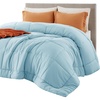 Bedsure Comforter Duvet Insert – Quilted Comforters Queen Size, All Season Duvet, GentleSoft Down Alternative Bedding Blanket, with 8 Tabs, Gifts for Women/Men, White, Queen 88 x 88 Inches(Aqua)