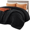 Bedsure Comforter Duvet Insert – Quilted Comforters Queen Size, All Season Duvet, GentleSoft Down Alternative Bedding Blanket, with 8 Tabs, Gifts for Women/Men, White, Queen 88 x 88 Inches(Black)