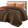 Bedsure Comforter Duvet Insert – Quilted Comforters Queen Size, All Season Duvet, GentleSoft Down Alternative Bedding Blanket, with 8 Tabs, Gifts for Women/Men, White, Queen 88 x 88 Inches(Brown)