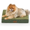 Bedsure Cooling Dog Bed for Crate, Large Breathable Pet Summer Bed, 35 Inch | Orthopedic Egg Crate Foam, Cold Summer Pad Mat, Non-Slip Bottom, Comfy Removable Washable Cover, For Pets Up to 40 lbs(Dark Green)