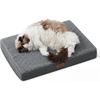 Bedsure Cooling Dog Bed for Crate, Large Breathable Pet Summer Bed, 35 Inch | Orthopedic Egg Crate Foam, Cold Summer Pad Mat, Non-Slip Bottom, Comfy Removable Washable Cover, For Pets Up to 40 lbs(Dark Grey)
