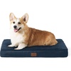 Bedsure Cooling Dog Bed for Crate, Large Breathable Pet Summer Bed, 35 Inch | Orthopedic Egg Crate Foam, Cold Summer Pad Mat, Non-Slip Bottom, Comfy Removable Washable Cover, For Pets Up to 40 lbs(Ash Navy)