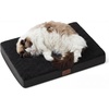 Bedsure Cooling Dog Bed for Crate, Large Breathable Pet Summer Bed, 35 Inch | Orthopedic Egg Crate Foam, Cold Summer Pad Mat, Non-Slip Bottom, Comfy Removable Washable Cover, For Pets Up to 40 lbs(Black)