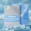 Bedsure Cooling Fitted Sheet Only for Hot Sleeper, King Size, Blue | Up to 16″ Deep, 360° Elastic Corner Straps, Q-Max 0.4, Temperature Regulation, Bedding for Night Sweats(01 – Grey)