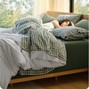 Gingham Olive Green