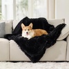 Bedsure Waterproof Dog Blankets for Large Dogs, Fluffy Faux Fur, 60×80″ | Plush Fuzzy Reversible Pet Blankets for Couch and Bed, Soft Calming Throw Blanket Washable, Dog Gift, Twin Size,Tie-dye Navy(Black)