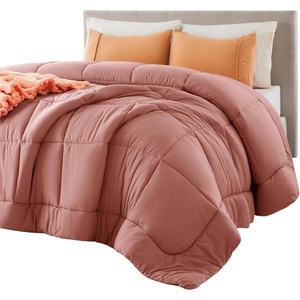 Bedsure Comforter Duvet Insert – Quilted Comforters Queen Size, All Season Duvet, GentleSoft Down Alternative Bedding Blanket, with 8 Tabs, Gifts for Women/Men, White, Queen 88 x 88 Inches(Dusty Pink)