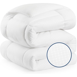 Bedsure Comforter Duvet Insert – Quilted Comforters Queen Size, All Season Duvet, GentleSoft Down Alternative Bedding Blanket, with 8 Tabs, Gifts for Women/Men, White, Queen 88 x 88 Inches(Ivory)