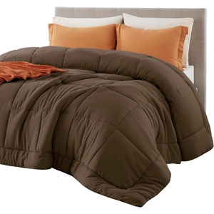 Bedsure Comforter Duvet Insert – Quilted Comforters Queen Size, All Season Duvet, GentleSoft Down Alternative Bedding Blanket, with 8 Tabs, Gifts for Women/Men, White, Queen 88 x 88 Inches(Brown)